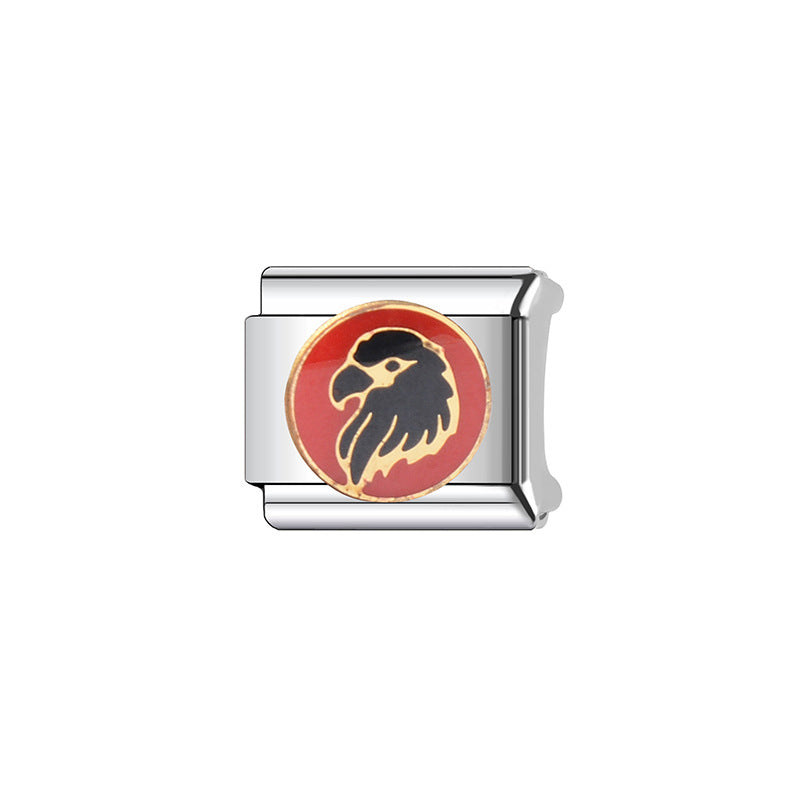 Wholesale Italian Charm Bracelet 9mm DIY Splicing Removable  Cartoon Stainless Steel Composable Bracelet