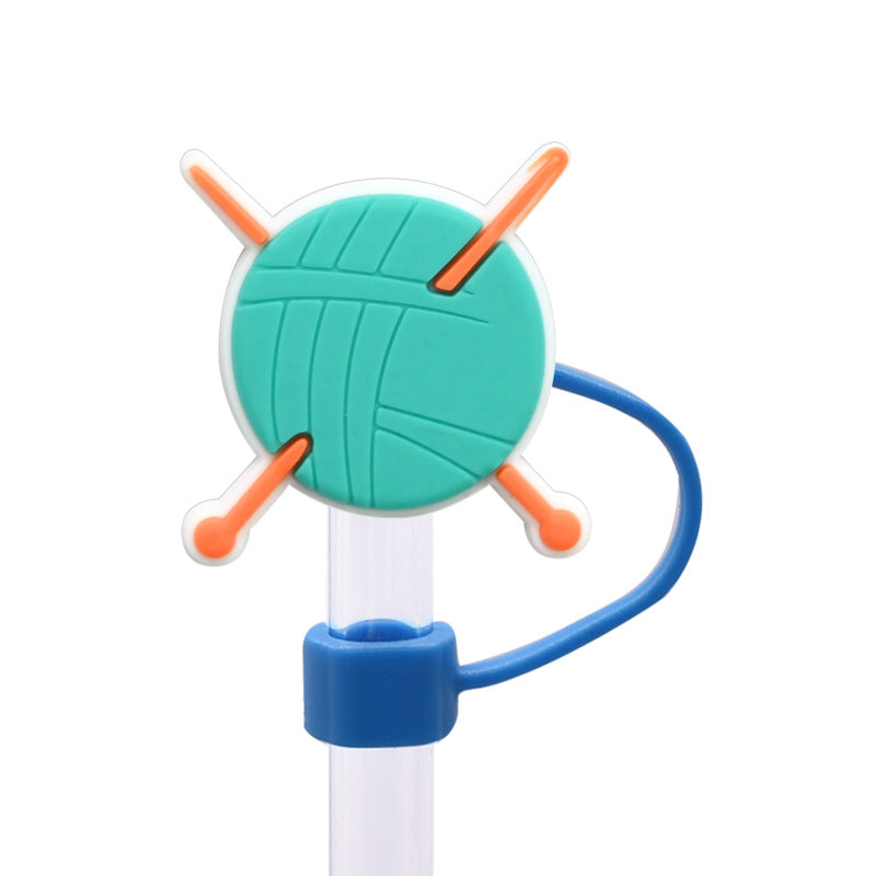 Wholesale Random 100pcs Winter Series 8/10mm PVC Soft Straw Tube Cap