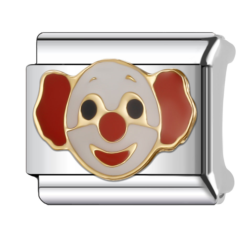 Wholesale Italian Charm Bracelet 9mm DIY Splicing Stainless Steel Creative Pattern Composable Bracelet