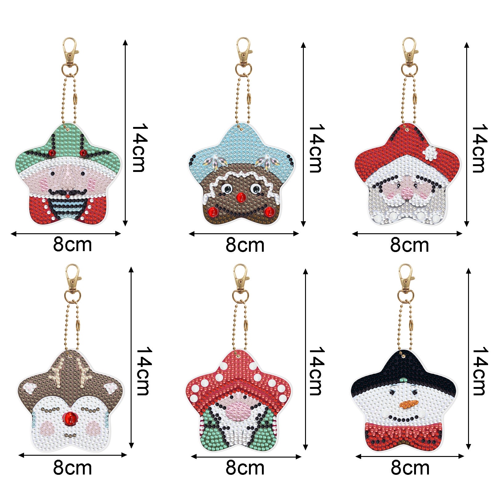 Wholesale Acrylic Cute Small Animal Dot Diamond Painting Custom Keychains ACC-KC-XingNa001