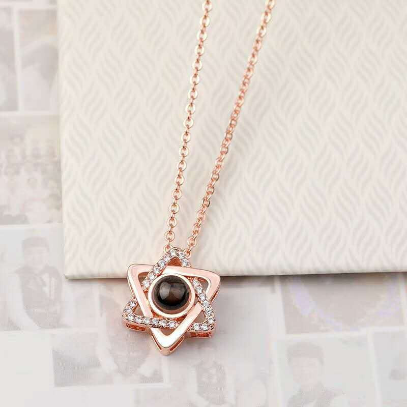 Wholesale Valentine's Day I Love You Projection Clavicle Necklace ACC-NE-Shiyu001