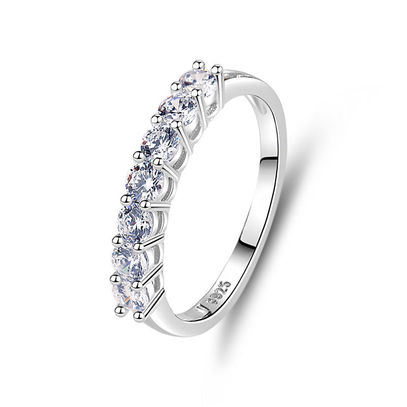 Wholesale S925 sterling silver zircon high carbon diamond ring