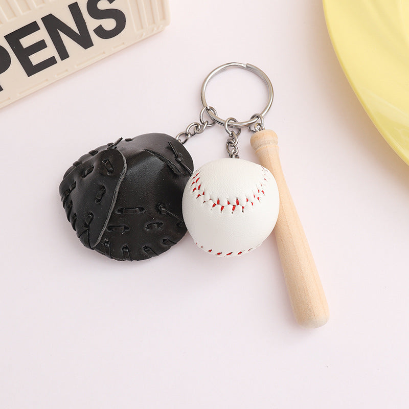 Wholesale  Mini Baseball Three-Piece Keychain