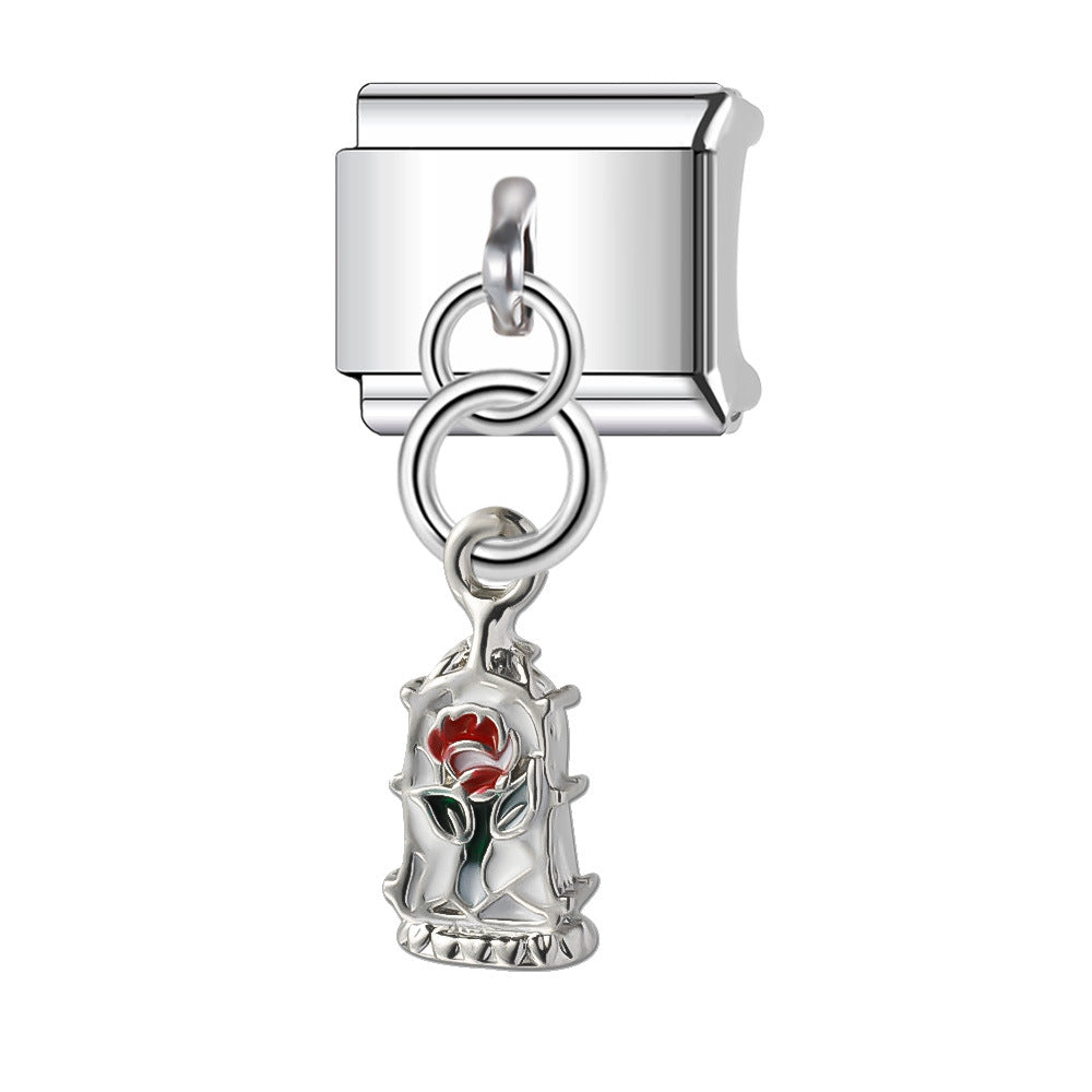 Wholesale Italian Charm Bracelet 9mm DIY Splicing Love Pendant Stainless Steel Composable Bracelet