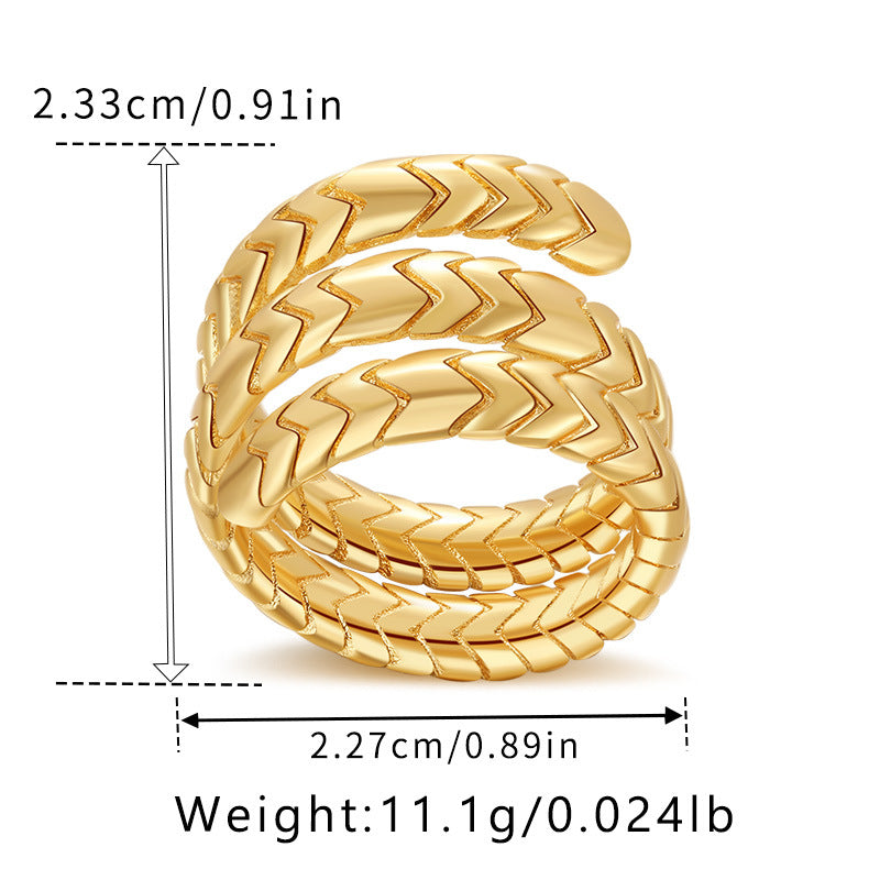 Wholesale Brass plated 18K real gold  ring animal butterfly design personality ring
