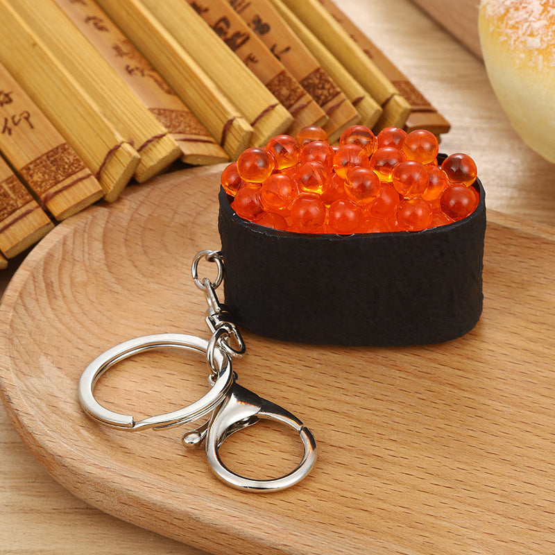 Wholesale pvc sushi cuisine keychain