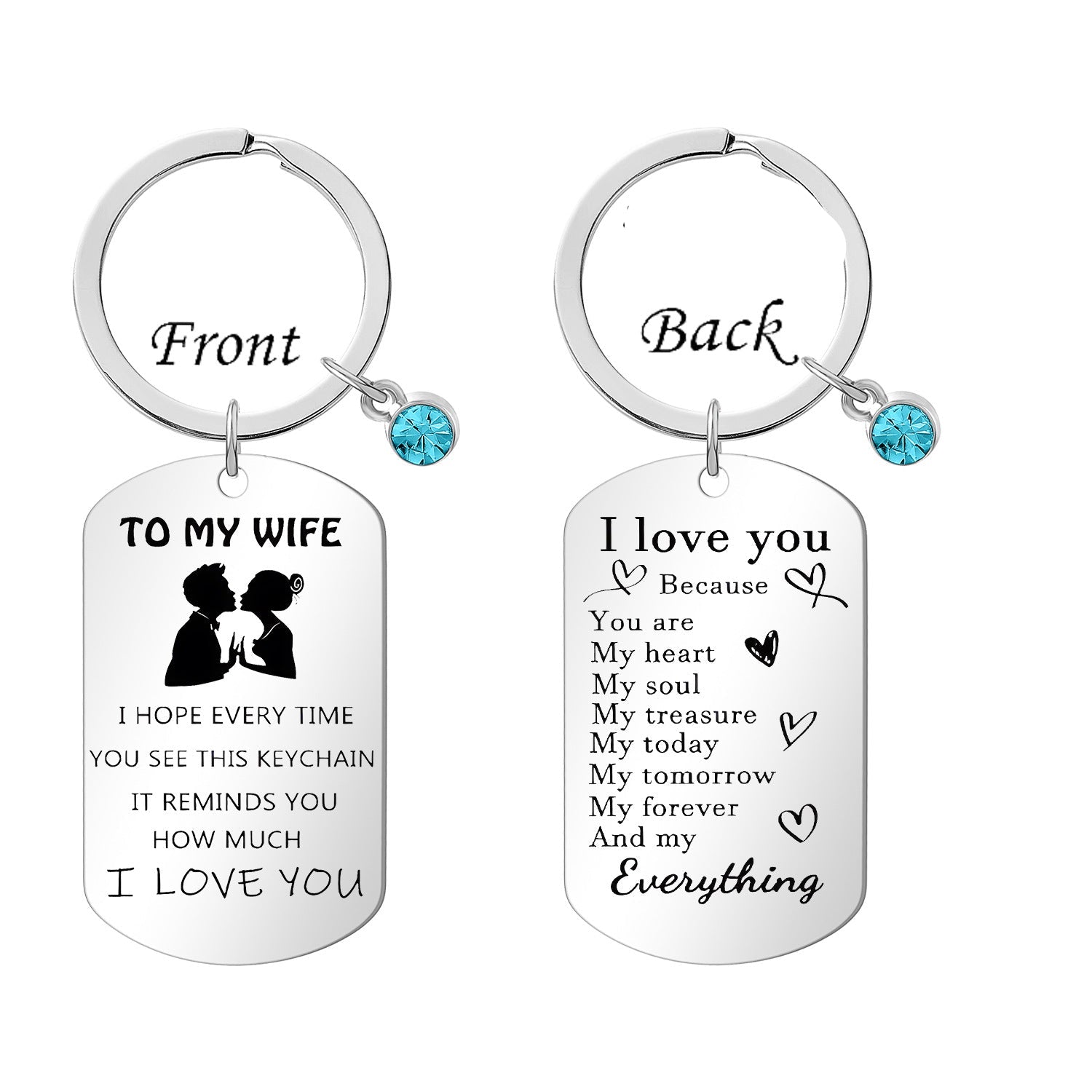 Wholesale Valentine's Day I Love You Stainless Steel Keychain