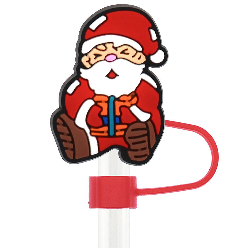 Wholesale 10pcs Christmas Series 10mm Straw Cover Straw Tube Cap