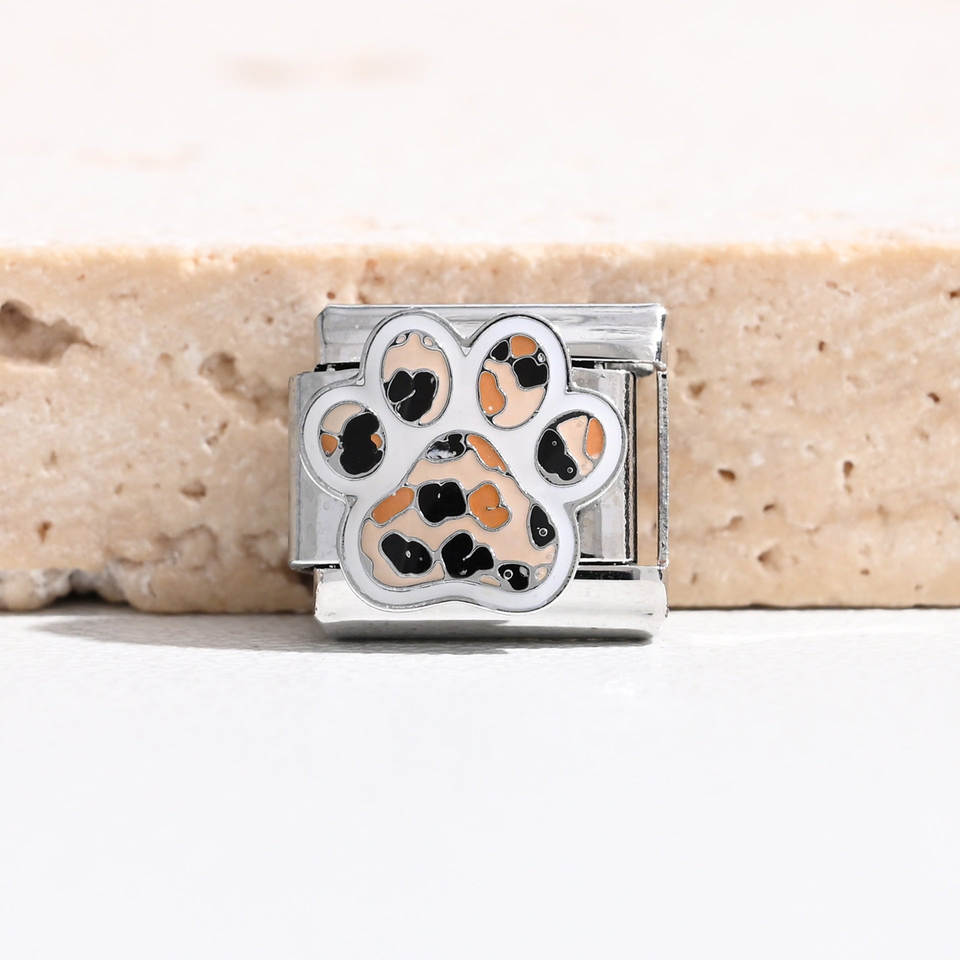 Wholesale Italian Charm Bracelet 9mm DIY Leopard Print Series  Creative Stainless Steel Composable Bracelet