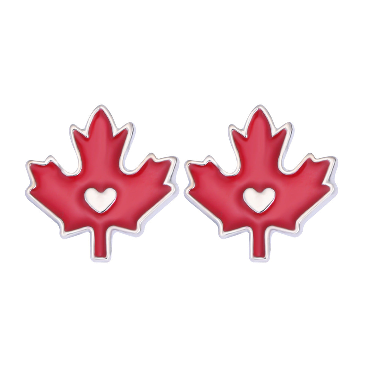Wholesale 10pcs Canadian National Day flag pattern earrings