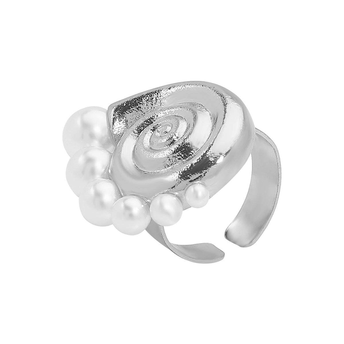 Wholesale Same Style Conch Pearl Earrings Necklace Ring Simple Casual Beach Style