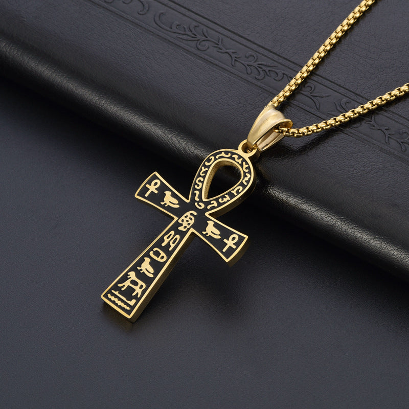 Wholesale cross titanium steel pendant necklace