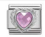 Wholesale Italian Charm Bracelet 9mm DIY Splicing Heart Series Stainless Steel Composable Bracelet