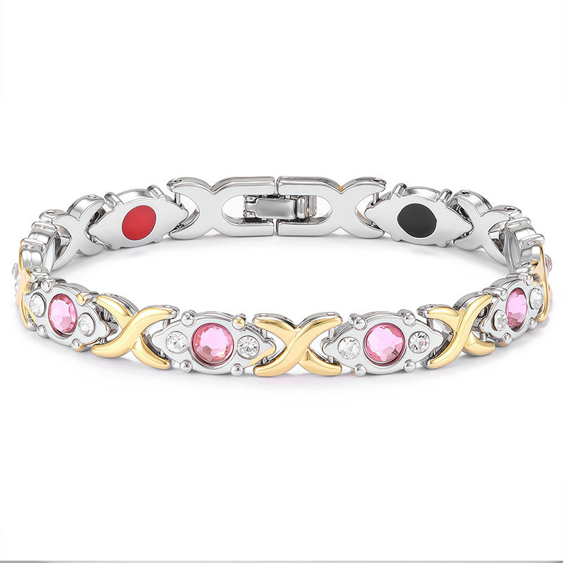 Wholesale Zinc Alloy Electroplated Gold Women' s Clover Bracelet - Fashion Jewelry Accessory
