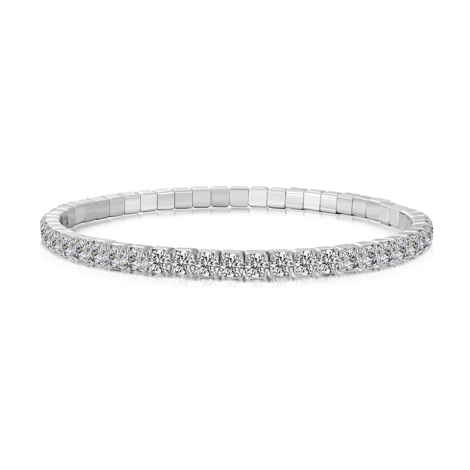 Wholesale Zircon Tennis Bracelet 925 Silver Hidden Clasp Women S Everyday Jewelry Accessory