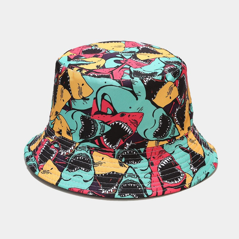 Wholesale Ocean Animal Pattern Double Sided Bucket Hat ACC-HT-LvYi008