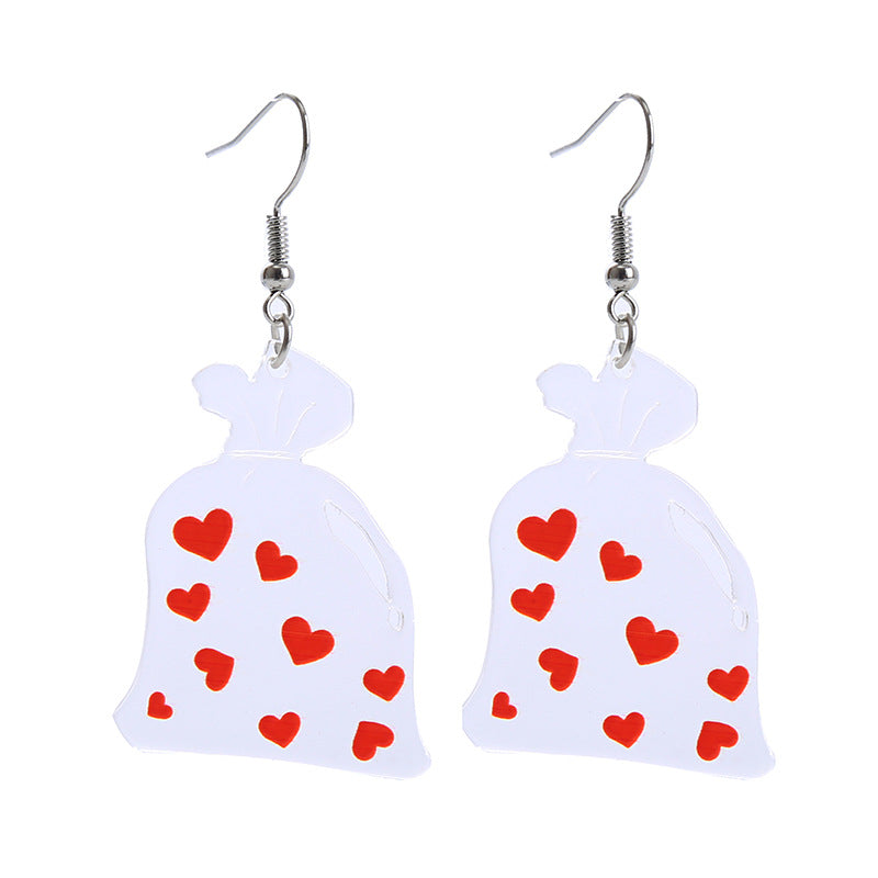 Wholesale Love Earrings Red Heart Valentine's Day Earrings ACC-ES-ChouT007