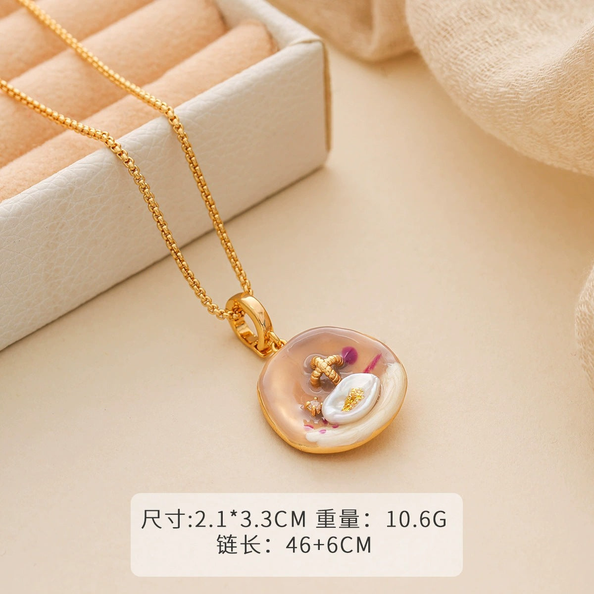 Wholesale Oil Painting Style Pendant Necklace