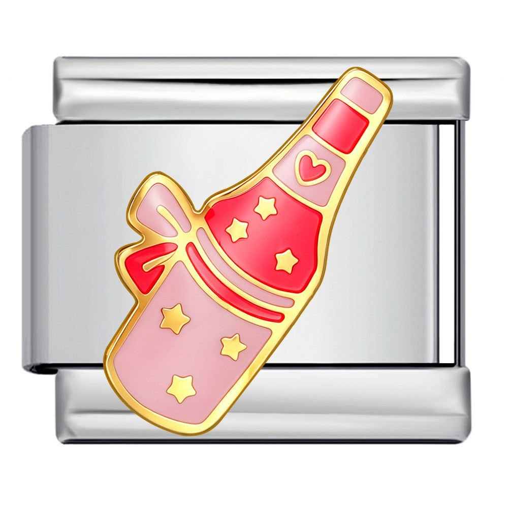 Wholesale Pink Western Cowboy Theme Stainless Steel Modular DIY Bracelet Jewelry Accessory For Party Gift Boutique Resale