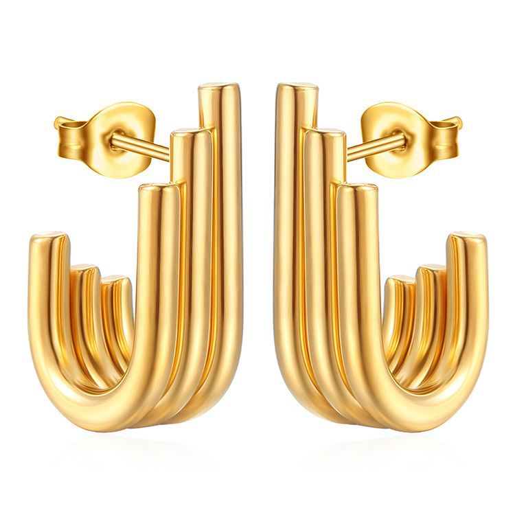 Wholesale Multi-layer stainless steel earrings