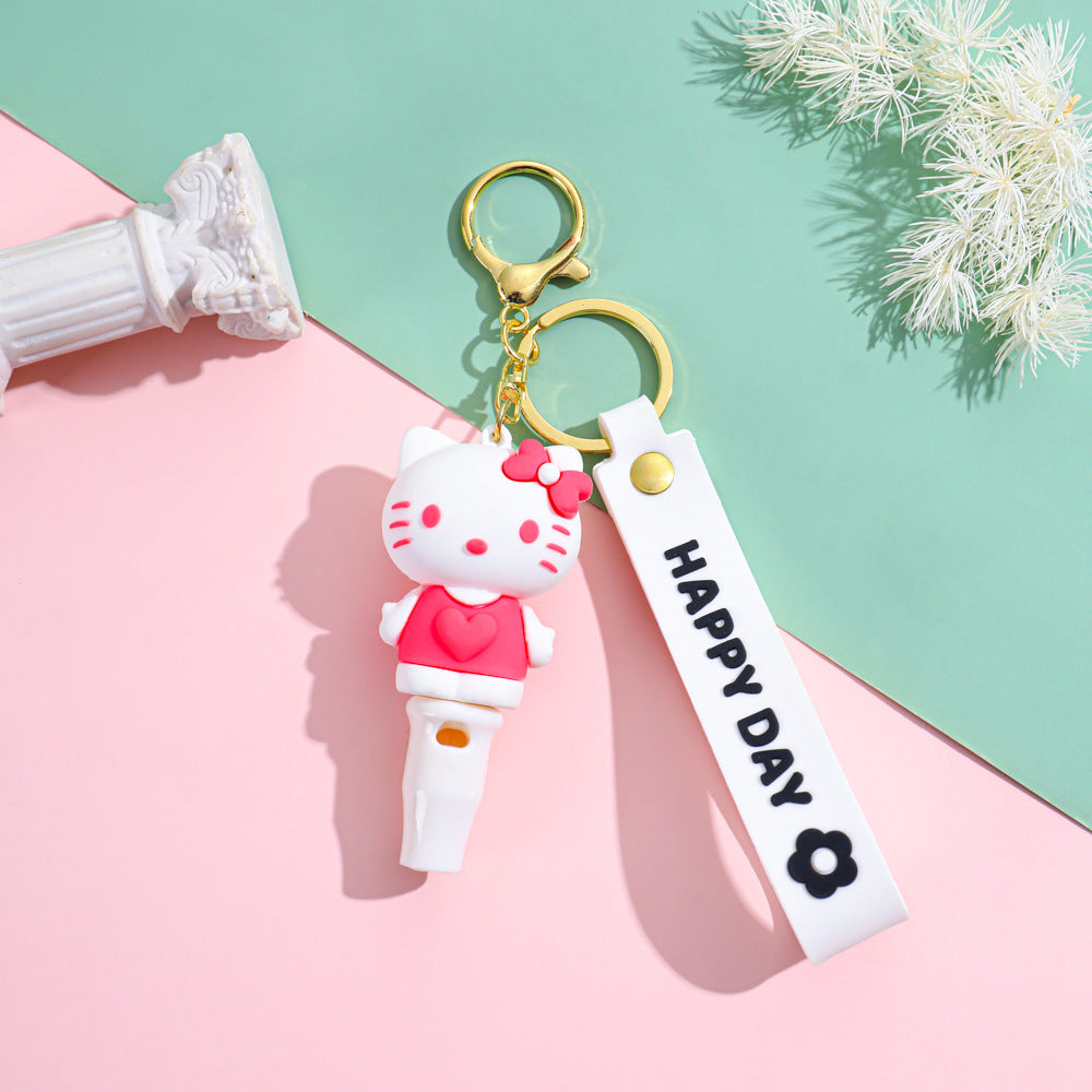 Wholesale PVC Cartoon Whistle Keychains ACCVIP-KC-HaNa001
