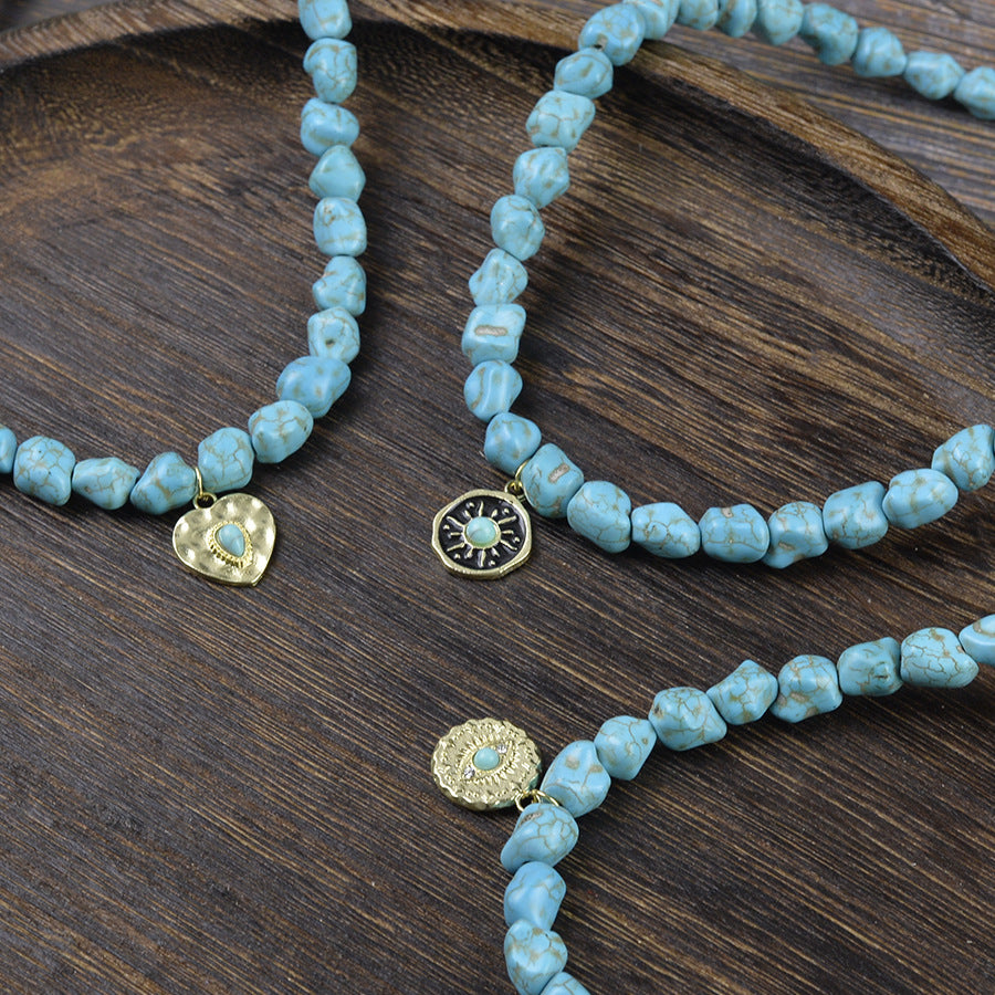 Wholesale  Bohemian Turquoise Beaded Necklace