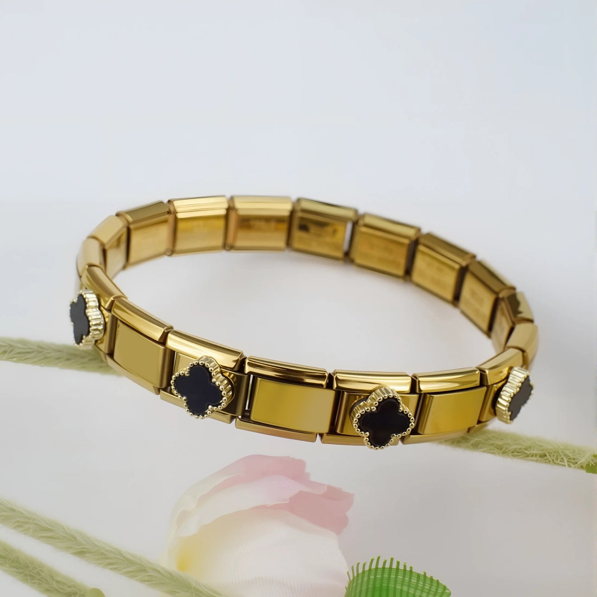 Wholesale 5pcs/pack Nature Italian Charms Single Section Creative Stainless Steel Composable Bracelet