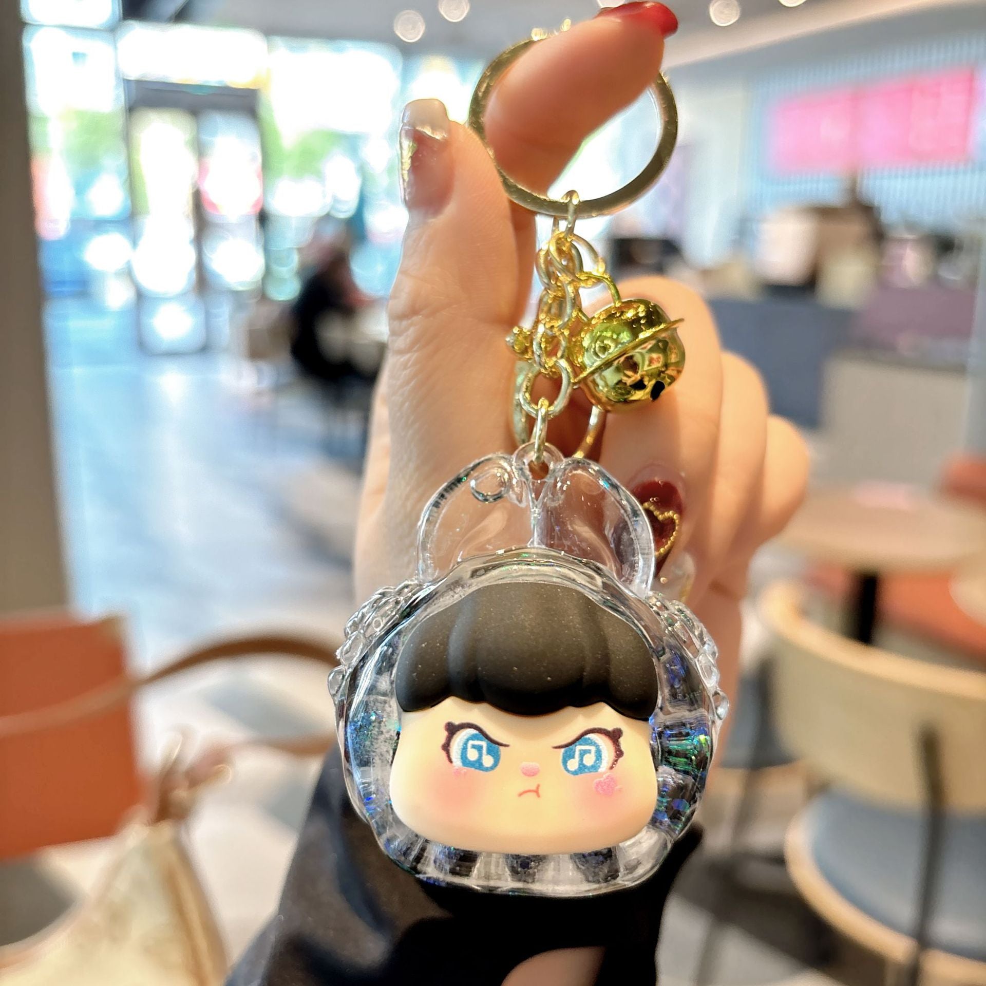 Wholesale Magic Rabbit Flash Acrylic Oil Keychain