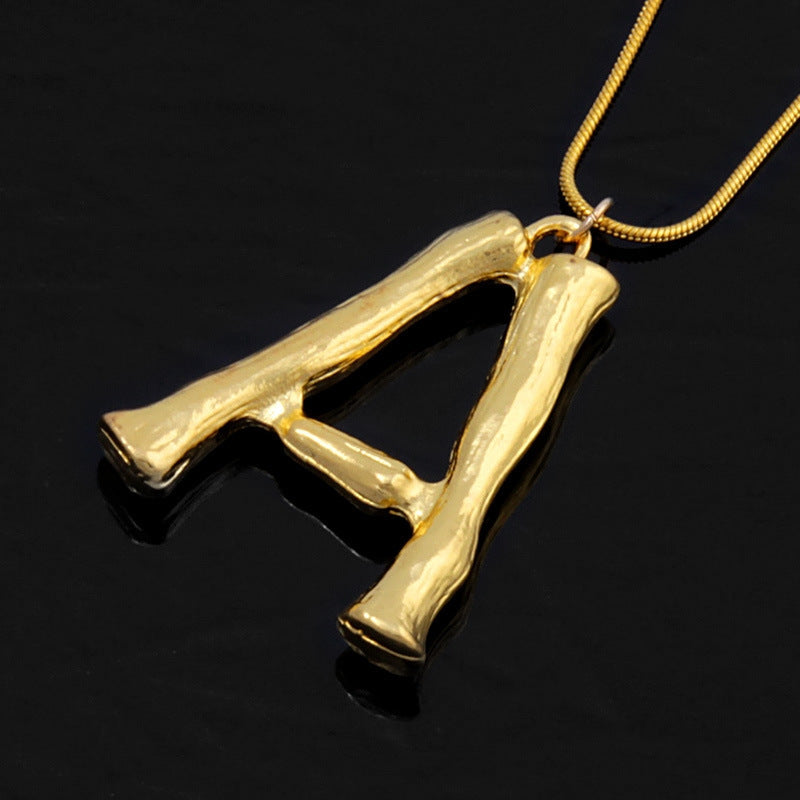 Wholesale Geometric Necklace Letter Short Clavicle Necklace Choker Necklace ACC-NE-Yiniao002