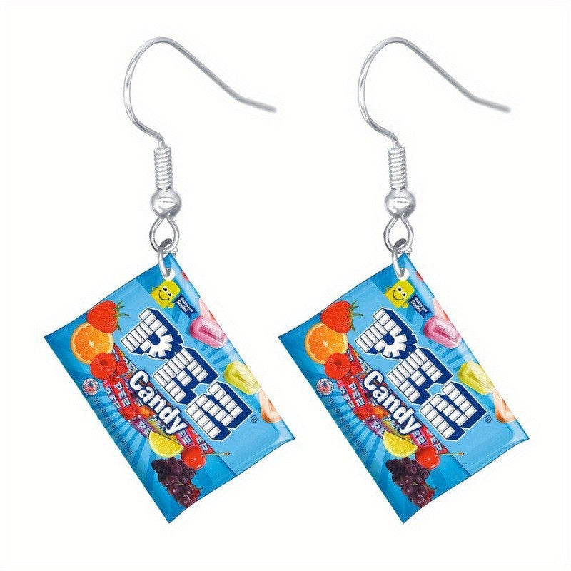 Wholesale Acrylic Food Beverage Snack Candy Biscuit Earrings