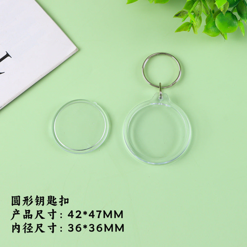 Wholesale Calligraphy Acrylic Keychain Blank Photo Frame - Trendy Fashion Accessory Gift for Party