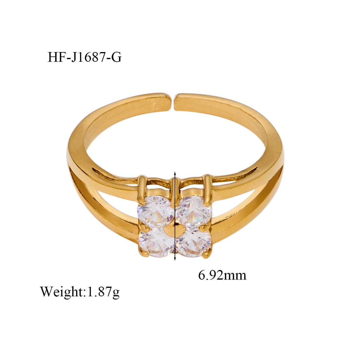 Wholesale Stylish Open Ring Titanium Steel Fashion Accessory for Everyday Wear