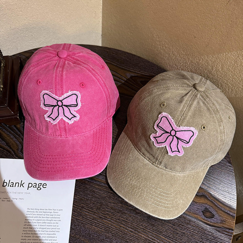 Wholesale  Fashion Bow Baseball Cap  Casual All-match Big Head Cap