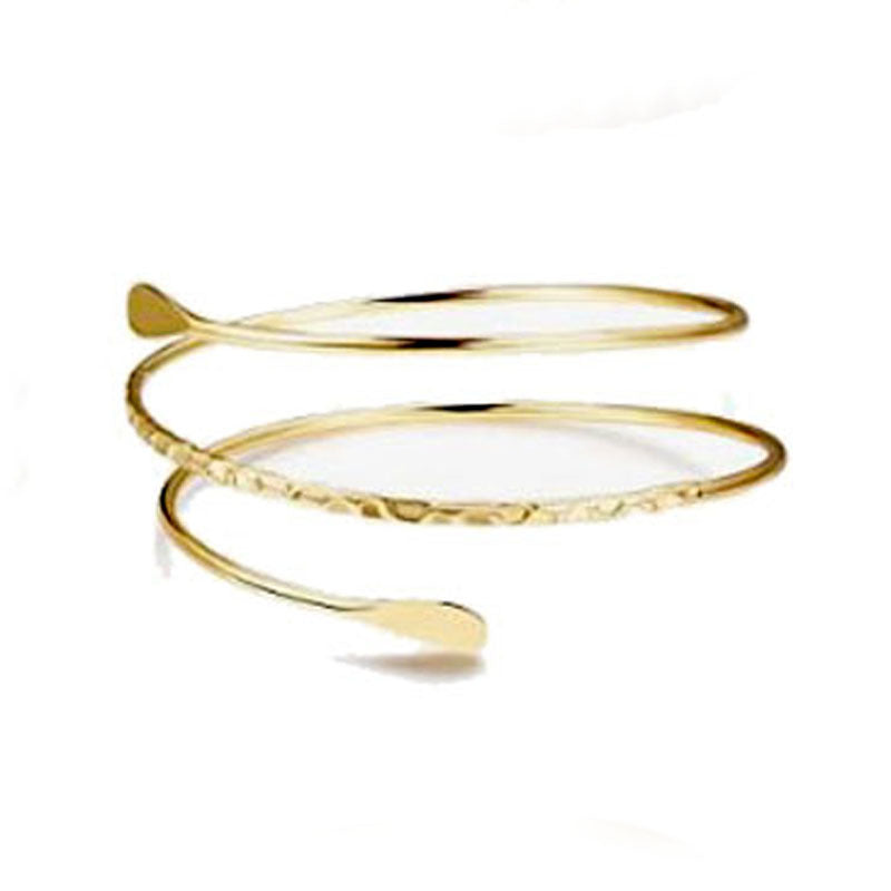 Wholesale  cross personality leaf arm ring line leaf geometric glossy bracelet