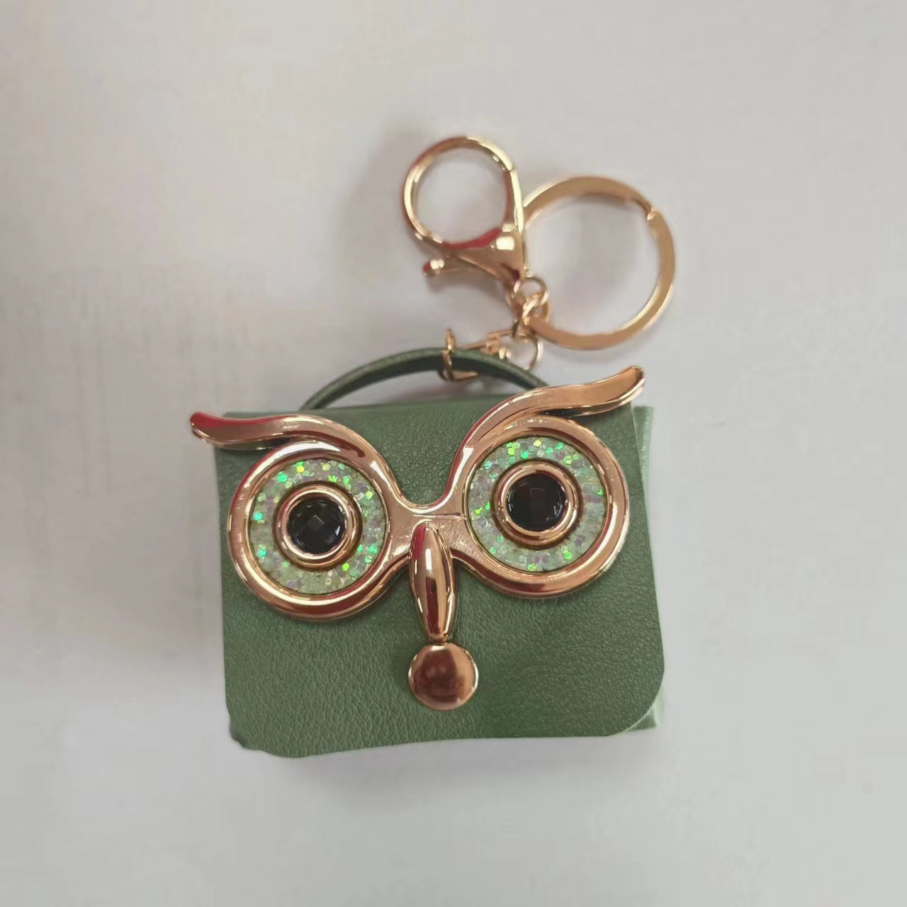 Wholesale Trendy Owl Faux Leather Coin Purse With Keychain Cute Earphone Bag For Women Boutique Resale Accessory