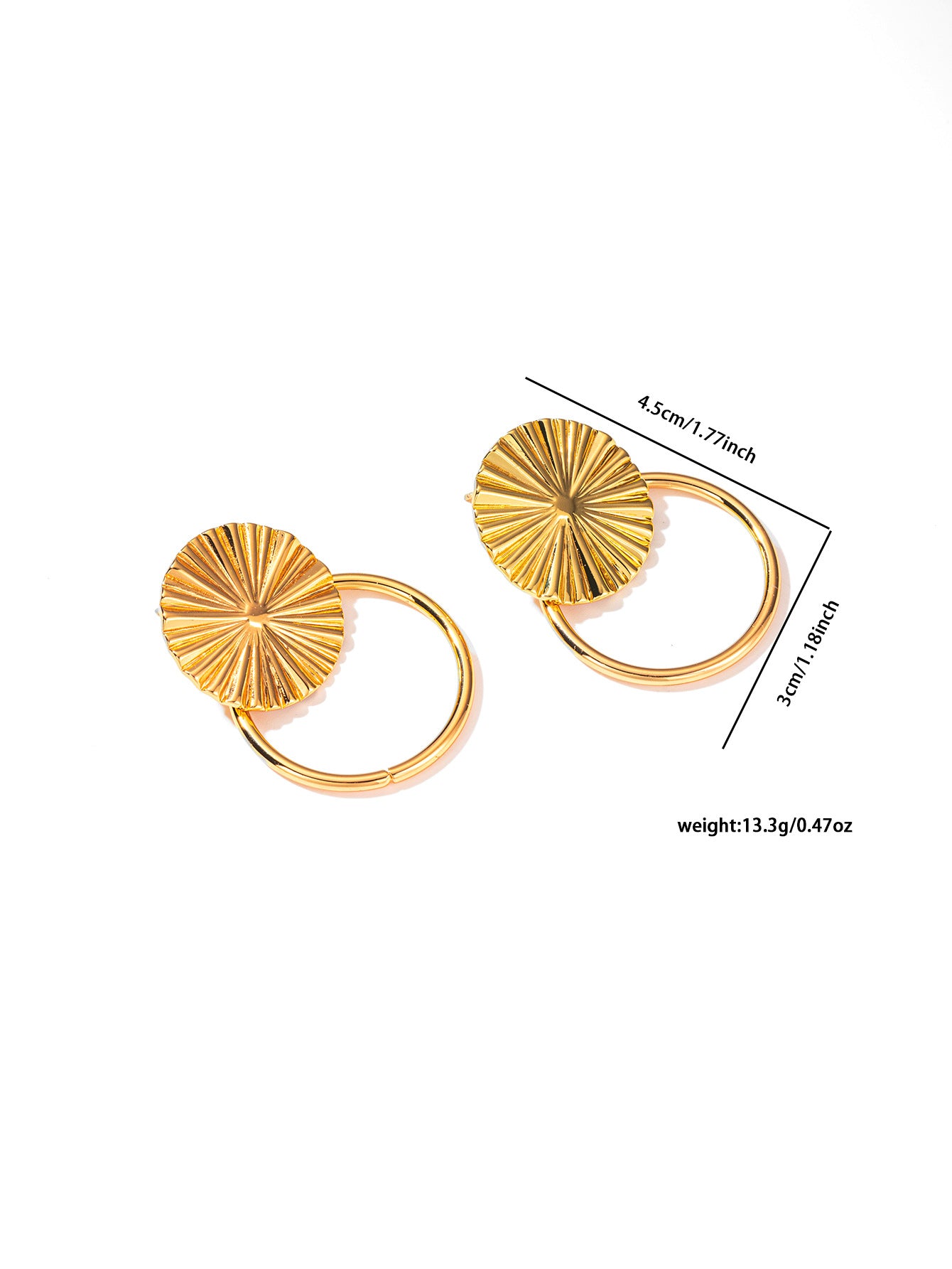 Wholesale French-Style Semicircular Titanium Steel Earrings,  Fashion Accessory for Everyday Wear Boutique Resale