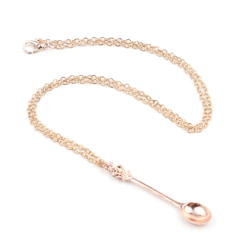 Wholesale Mini Creative Teaspoon Pendant Necklaces ACC-NE-Juna004