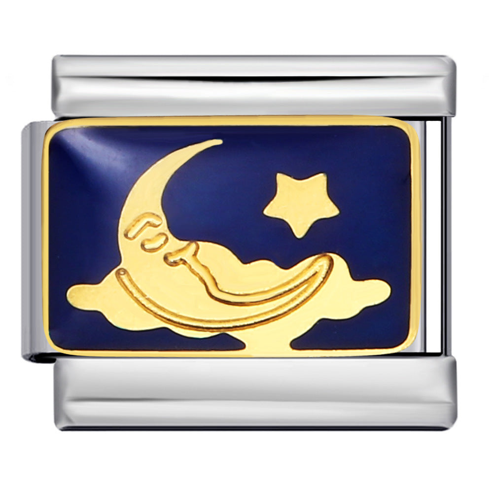 Wholesale Titanium Steel Welding Pattern Italian Module Bracelet Italian Charm bracelet