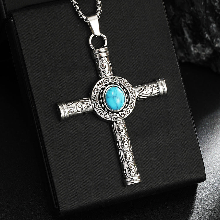 Wholesale Titanium Steel  Cross Necklace  Hip-Hop All-Match Pendant Necklaces