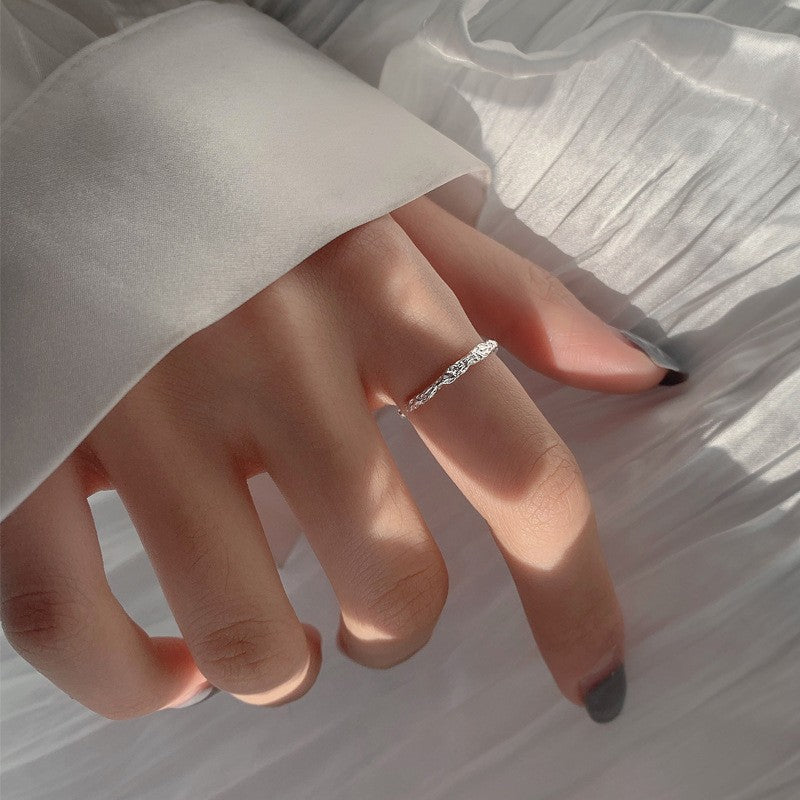 Wholesale Plain Circle Cream Flower Ring Retro Open Adjustable Ring ACC-RS-YaoFeng013