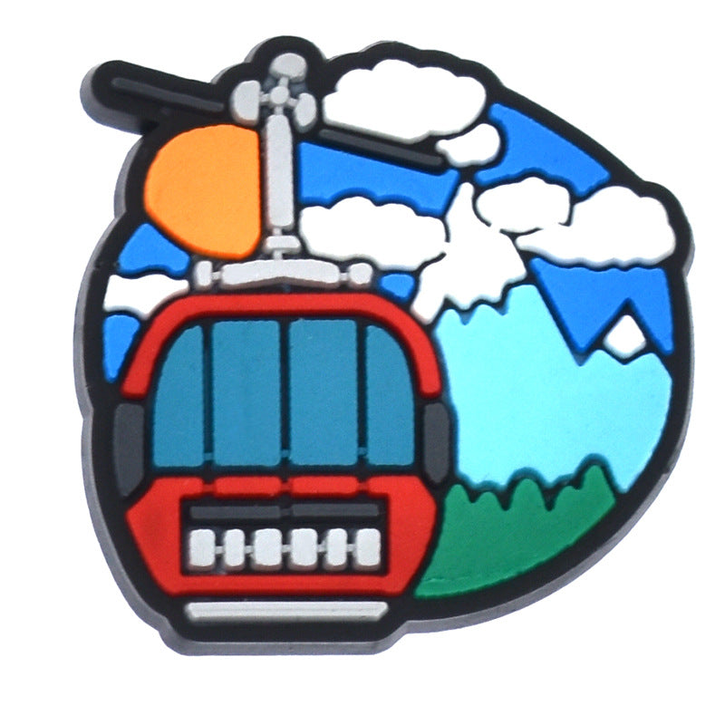 Wholesale Random 100pcs Travel Scenery Series Shoes Accessories Shoes Charms