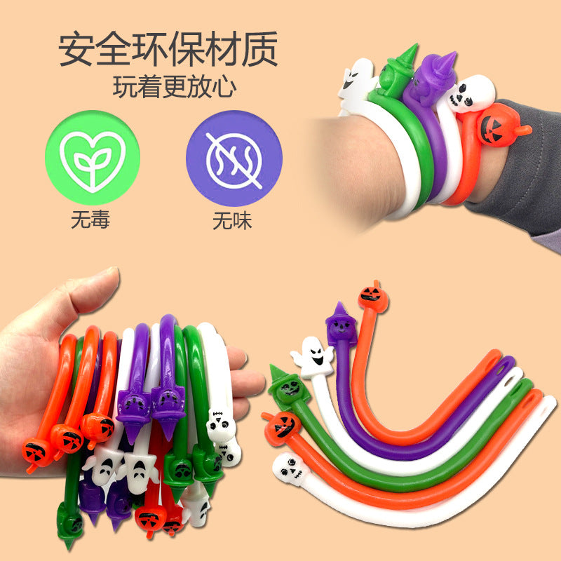 Wholesale  special tpr soft rubber venting and decompression bracelet elastic rope toy