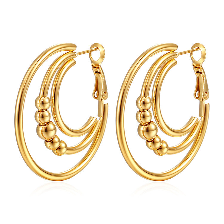 Wholesale Multi-layer stainless steel earrings