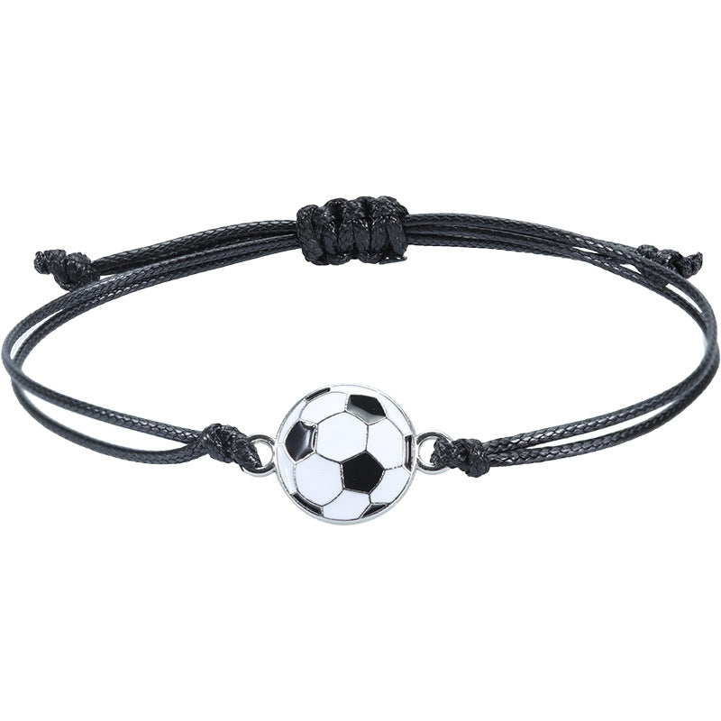 Wholesale Wax Thread Woven Baseball Football Hand Wristbands Basketball Bracelet