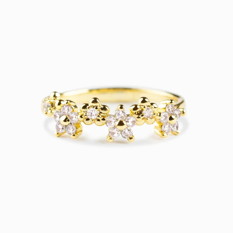 Wholesale Women' s Flower Ring Sweet Pastoral Design Everyday Wear Fashion Accessory