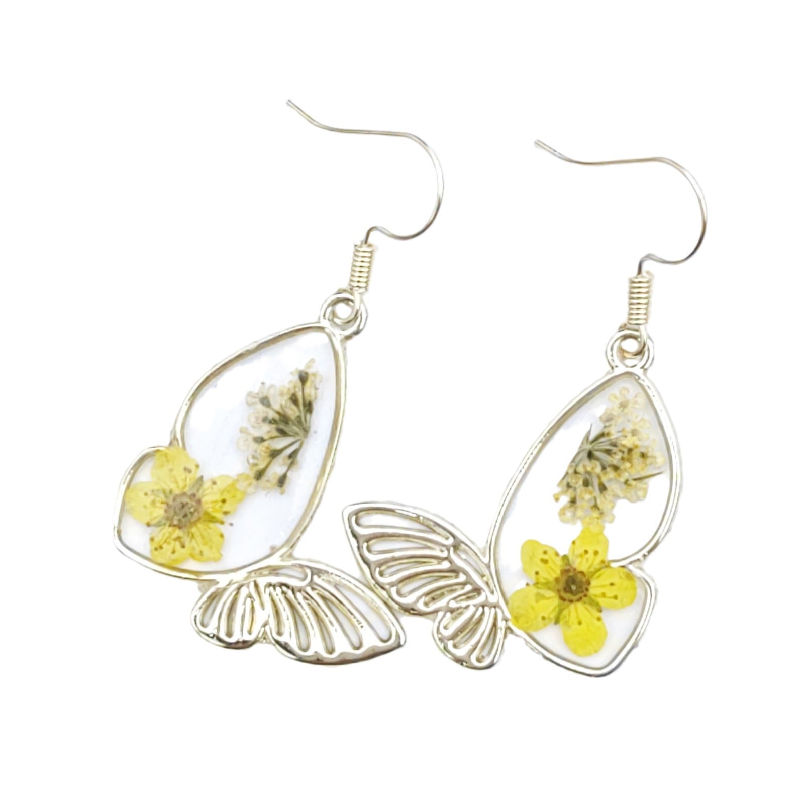 Wholesale Dried Flower Earrings Preserved Butterfly Earrings ACC-ES-Mindin003