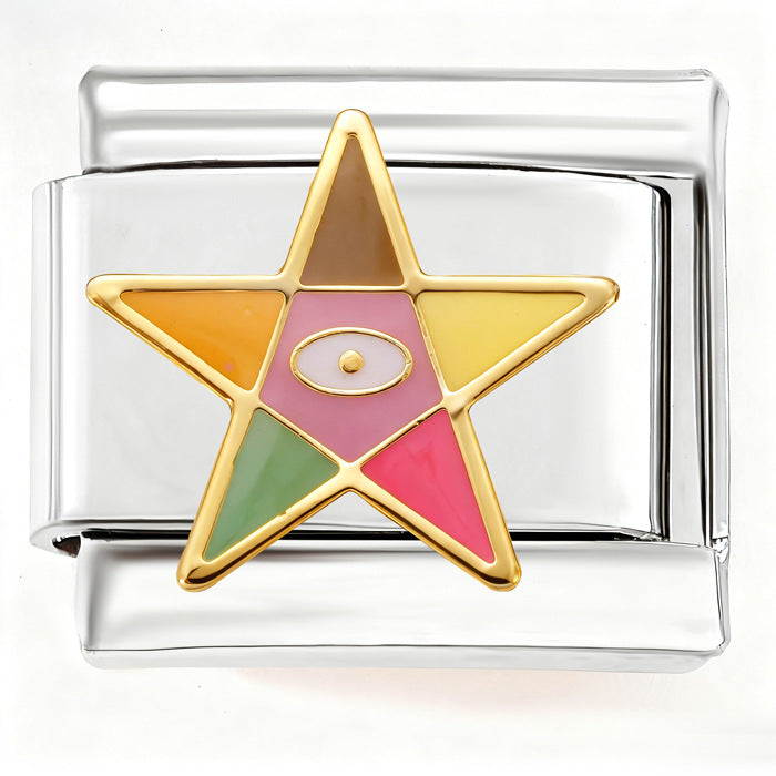 Wholesale  Italian Charm Bracelet 9mm DIY Cartoon Cowboy Creative Stainless Steel Composable Bracelet