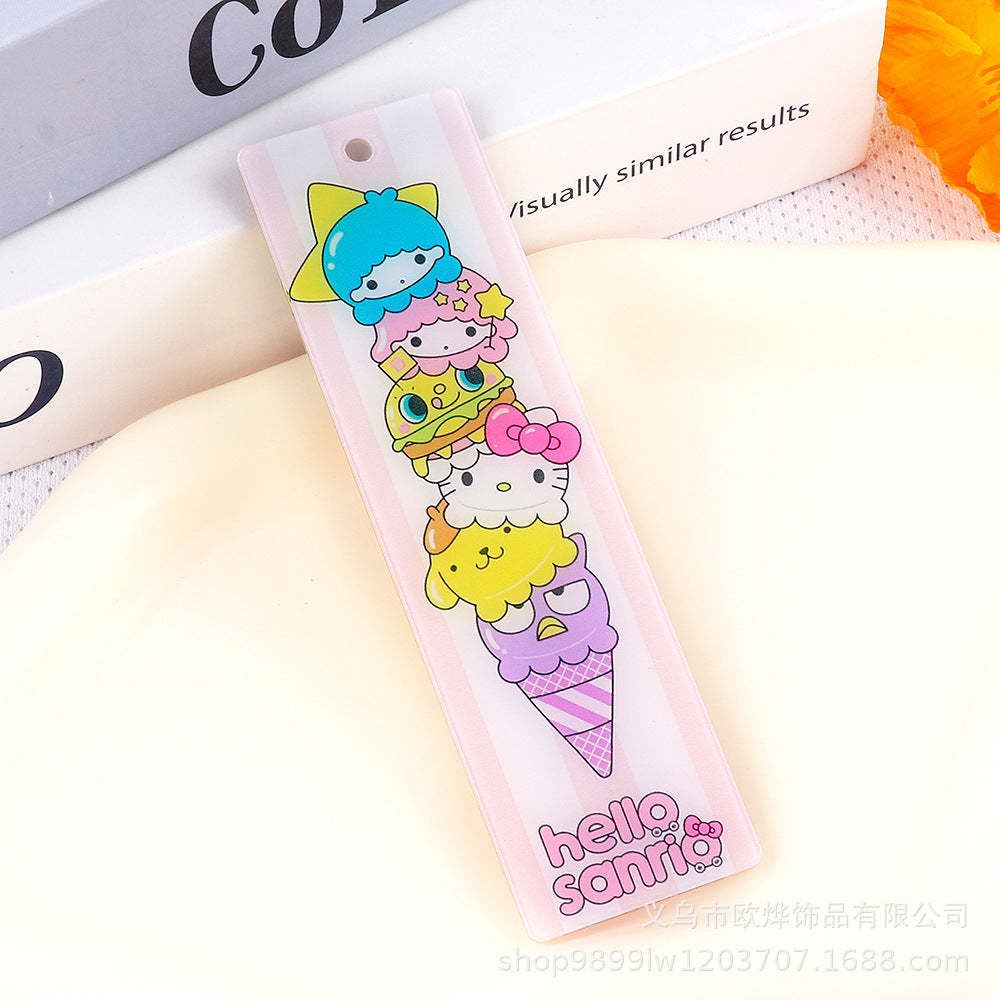 Wholesale 10pcs Cartoon Acrylic Double-sided Bookmark