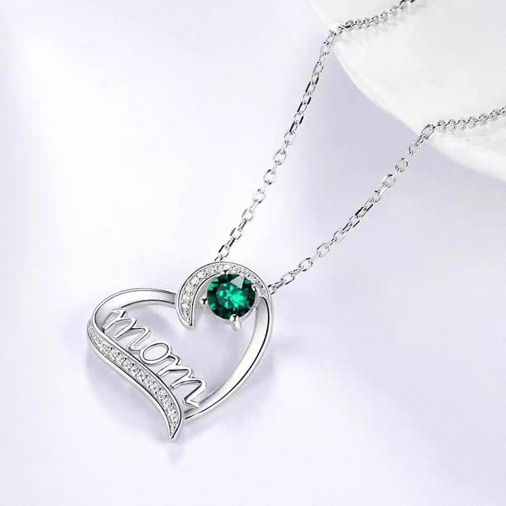 Wholesale Titanium Steel Mom Letter Love Necklace  Heart-shaped Mother's Day Necklaces