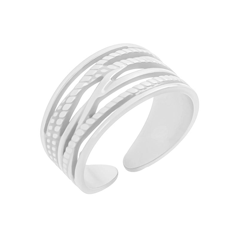 Wholesale titanium steel opening ring does not fade  ring